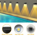 éclairage paysager led solaire extérieur moderne spot ip65 noir mat auto on off