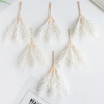 plumes séchées décoratives dorées argentées blanches rose pâle gris mariage fête maison rustique