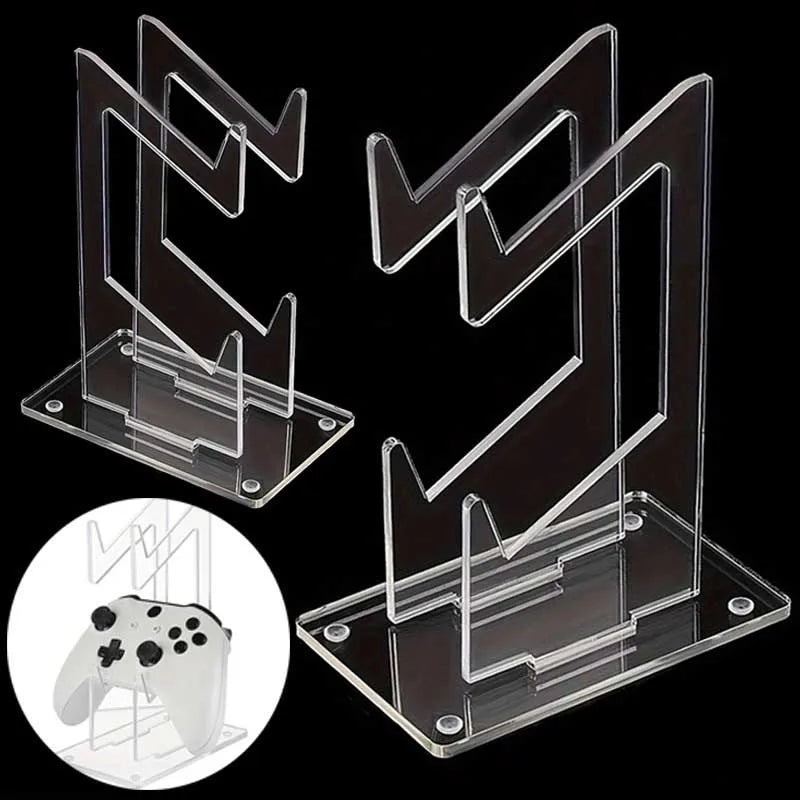 support manette jeu double transparent moderne minimaliste stand jeux vidéo ps4 xbox
