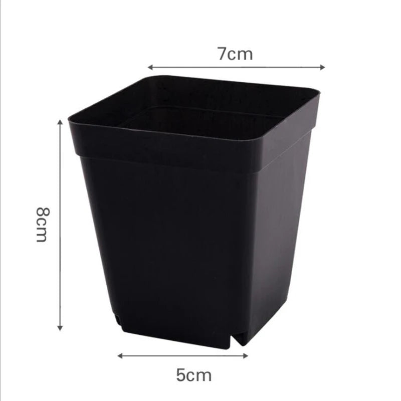 Pots fleurs plastique noir blanc violet bleu modernes 7cm 8cm 10cm jardin