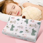 oreiller enfant latex coton motif voitures ours points anti apnée confortable quatre saisons