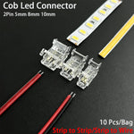 connecteur led transparent sans soudure clips moderne 5mm 8mm 10mm bande led 10pcs câbles