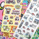 sticker kawaii multicolore dessins animés adhésifs mignons opaques autocollants animauxscriçãopta