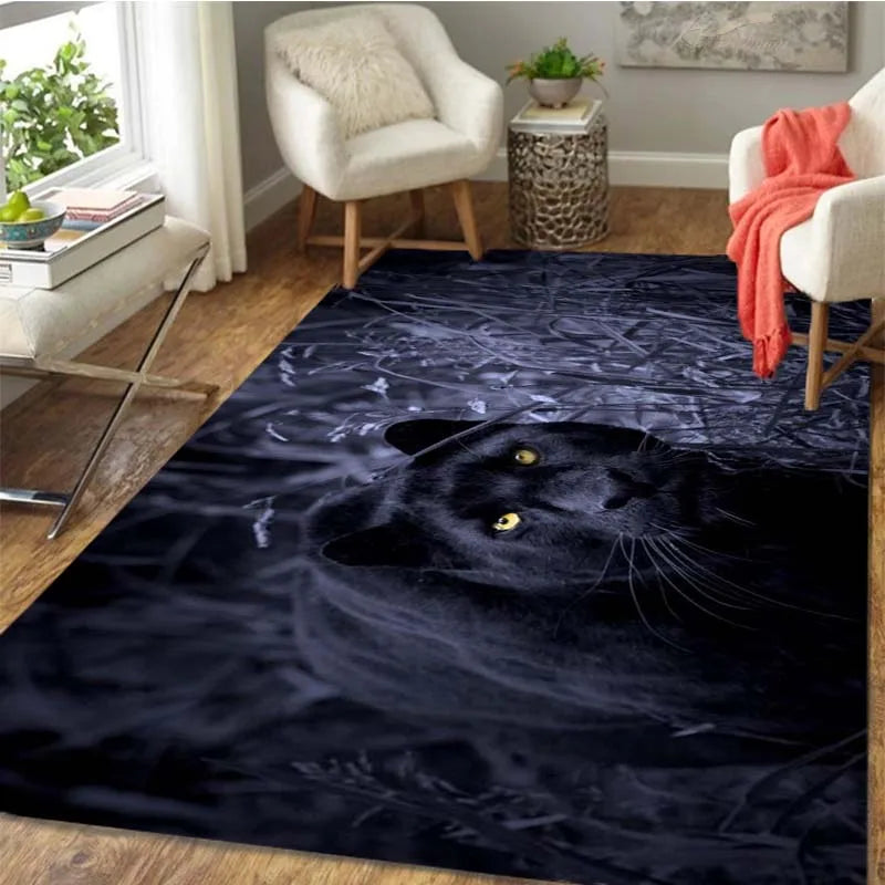 Tapis panthère de différentes tailles comparées