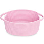 corbeille tissée blanche moderne poignées rangement décoration jouets animaux casa vases bougies