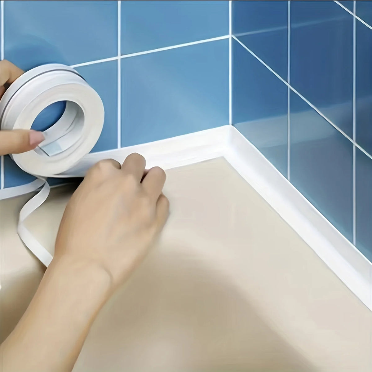 ruban adhésif autoadhésif pvc 320mm largeur 38mm blanc sans motif étanche bricolage travaux maison