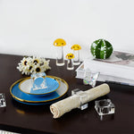 support serviette cube transparent moderne respectueux environnement clips transparents set decoration mariage festive