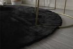 tapis noir velours moelleux moderne salon chambre unicolore polypropylène lavableextérieurintérieur
