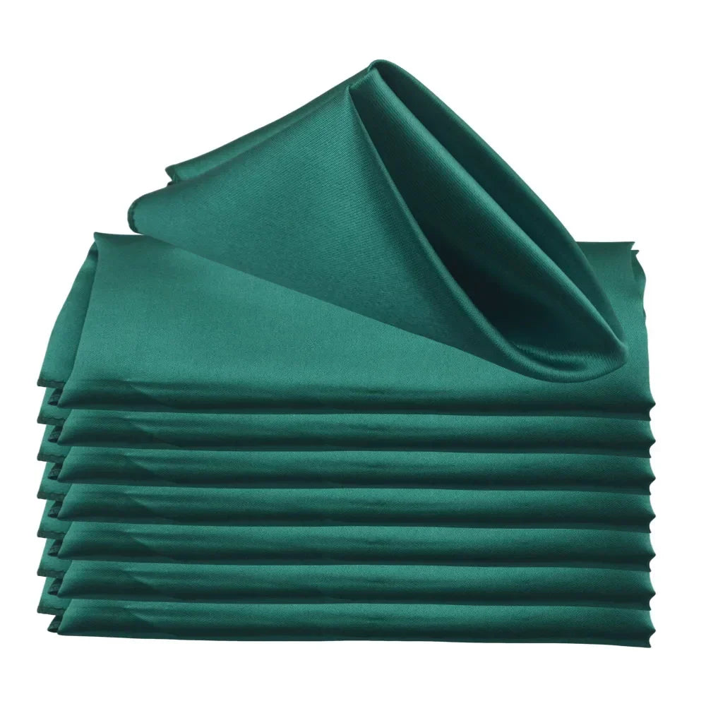 serviettes table satin carrées mariage décoration fête couleur unie classique