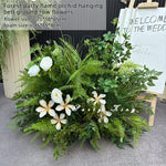 décoration maison naturelle composition florale artificielle feuilles fleurs vert blanc rose rustic styleextérieurintérieur