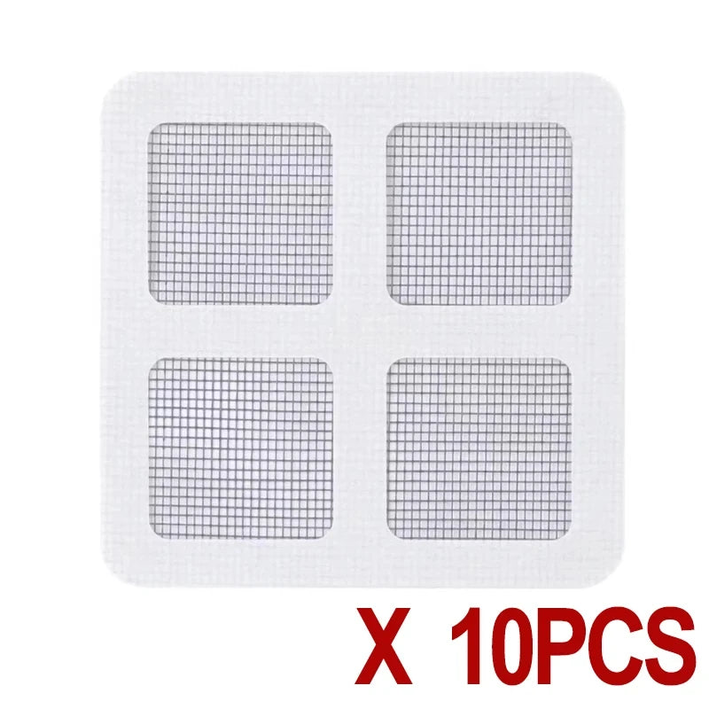 filtres drains salle bain douche blanc argenté maille fine adhésif translucides utilitaires fonctionnels