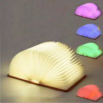 lampe led pliable forme livre couleurs blanc rose bleu moderne chambre table
