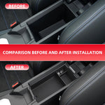 organisateur rangement boite accoudoir voiture bmw serie noir texturé compartiments fixations clipsintérieur lisse