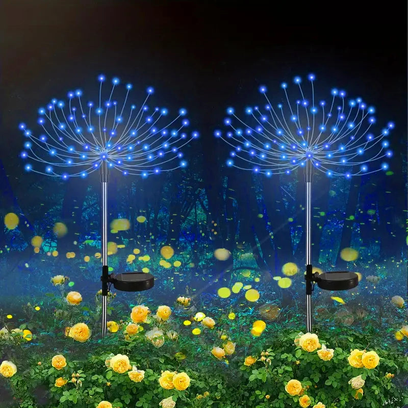 lampe solaire fleur décorative extérieur piquet jardin led coloré lumière fête jardin Noël extérieur