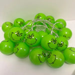 guirlande lumineuse vert souriant clips 10 leds 20 leds 40 leds décoration noël anniversaire