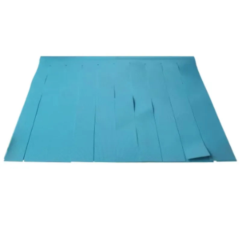 rideau protection lave vaisselle bleu rayures horizontales moderne anti éclaboussures transparent opacité.gca