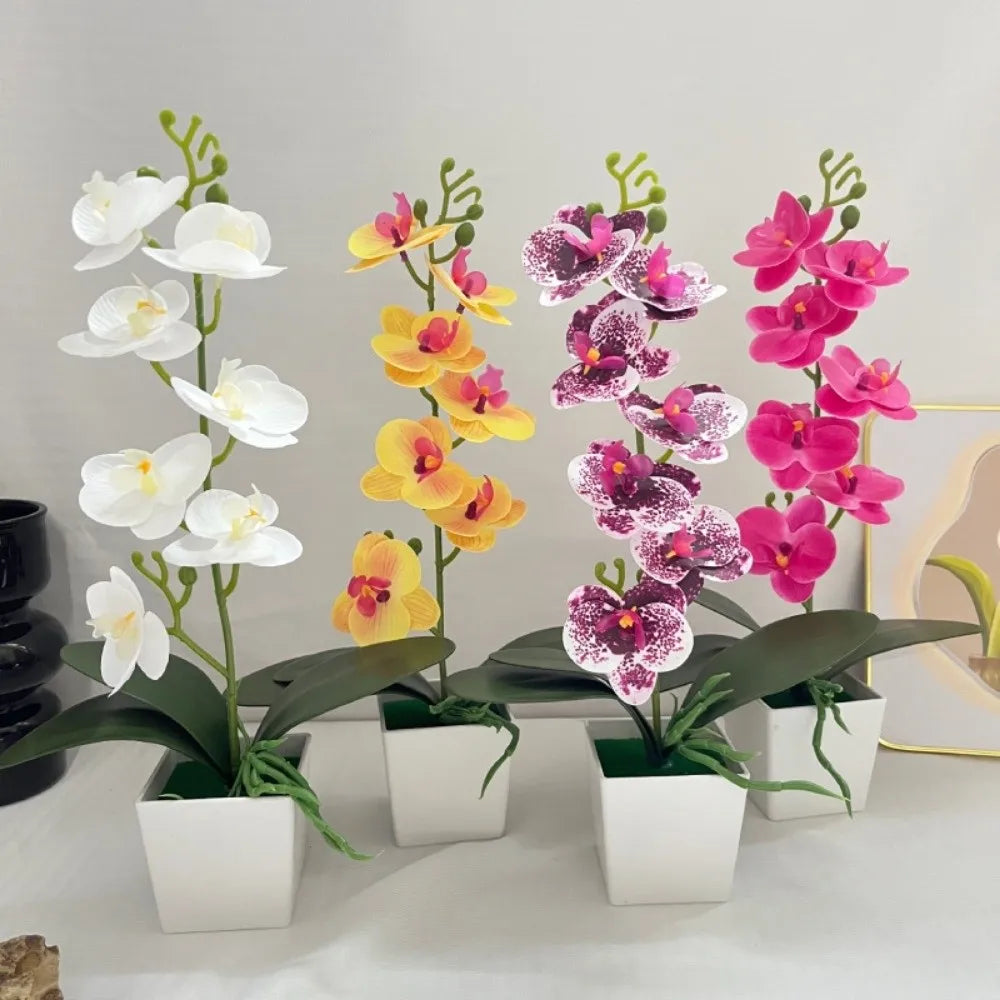 orchidées artificielles fleurs blanches roses intérieur décoration maison bouquet polyesters modernes minimalistes