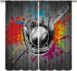 rideau moderne graphique toile d'araignée rouge noir gris 100% polyester chambre enfants