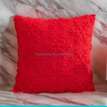 taies d'oreiller décoratives rouge moderne 45x45cm tissu polyester coton respectueux environnement coussins