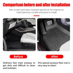 tapis sol voiture noir rayures horizontales moderne waterproof avant arrière