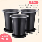 pots orchidées noir moderne adhésif racines controle fleur plante verte 13cm 15cm 18cm