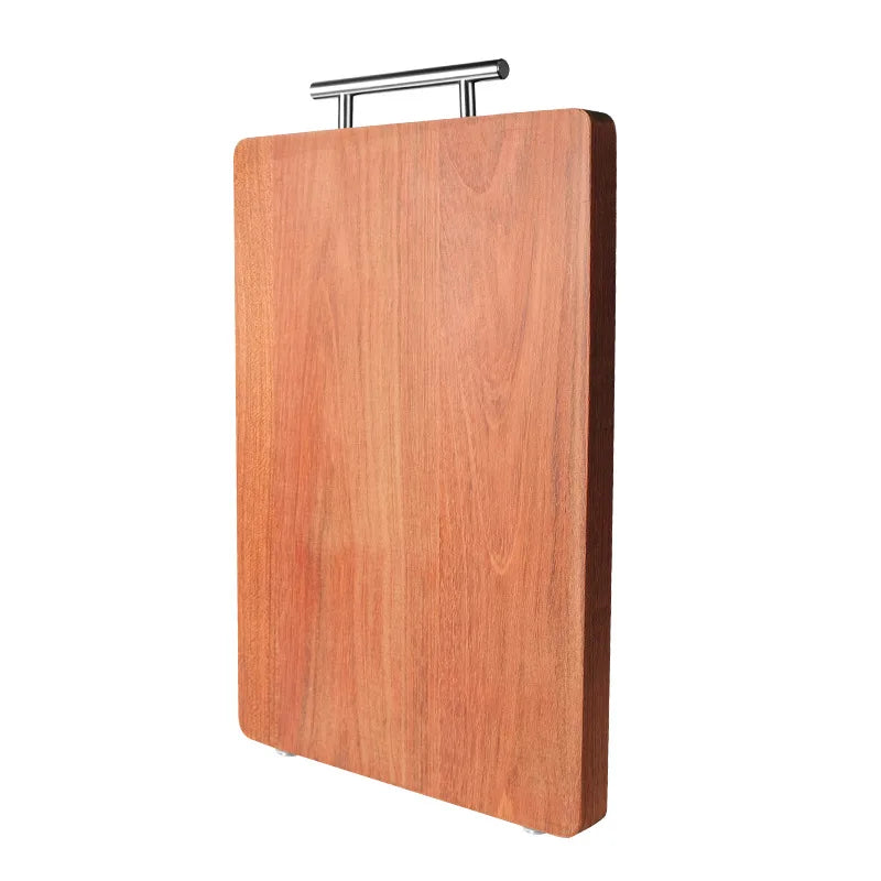 planches découper bois marron grain lisse moderne rustique anti moisissure poignée métallique couteau concombre