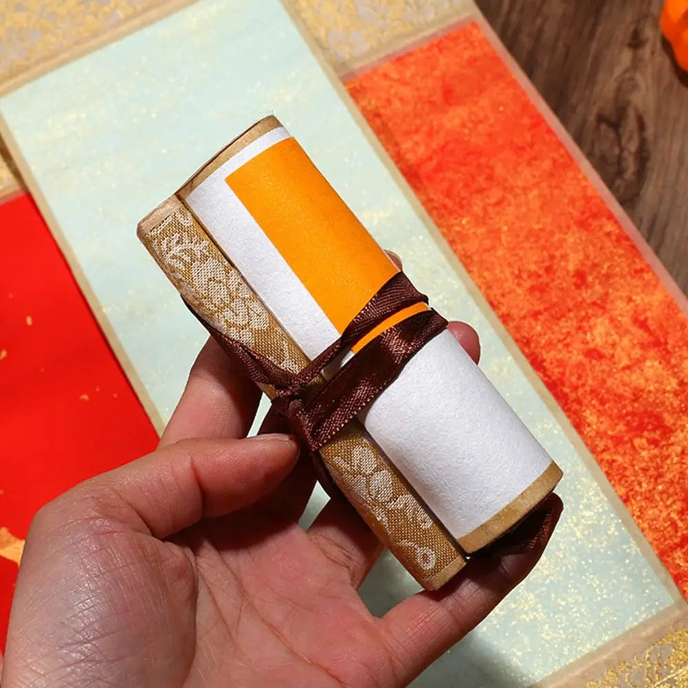 peinture calligraphie chinoise papier art decor maison moderne lettre rouge jaune vert orange
