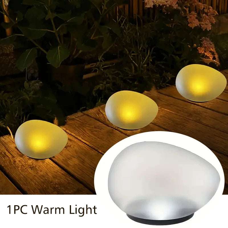lampe solaire jardin blanc translucide moderne led haute luminosité ip65 abs autonomie