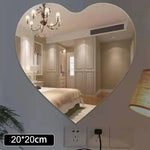miroir mural transparent moderne adhésif vinyle décoration chambre coucher DIY