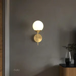 lampe murale moderne or cuivre led sphérique éclairage quotidien minimaliste fixée