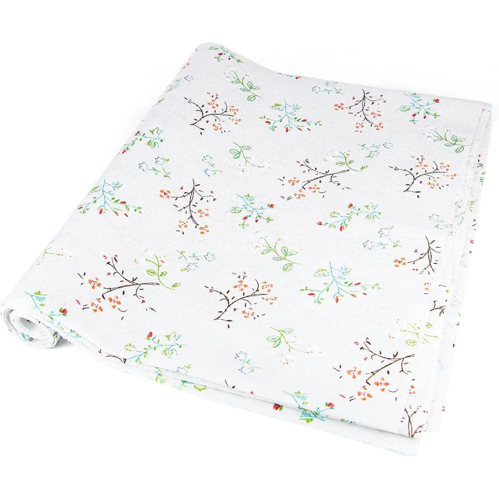 tissu toile jouy motifs floraux blanc bleu classique opale ameublement couturePATCHWORK