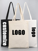 sac main toile réutilisable noir blanc beige classique uni opacité poignées respectueux environnement multifonction