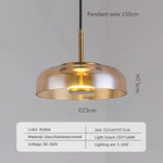 lampe suspendue moderne smoky gris ambre transparent led 90 260v 249 2000lm e27