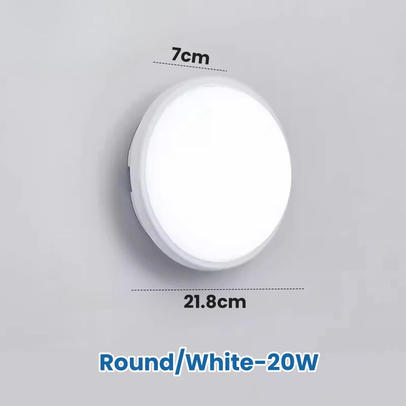 lampe murale moderne surface mounted extérieure led 15w 20w blanc ronde ovale étanche