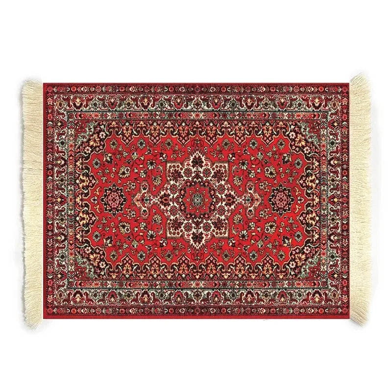 tapis souris rouge noir bleu or blanc ornements floraux adhésif clavier mains humaines