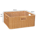 panier rangement rotin marron clair rustique salle bain salon