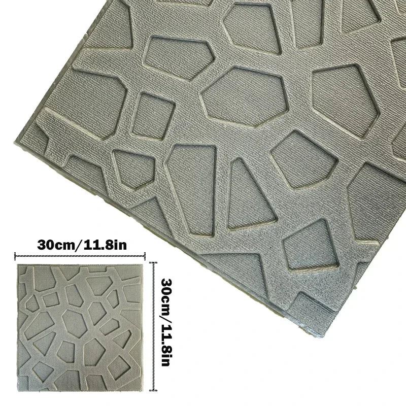 panneaux decoratifs modernes 30cm 30cm motif geometrique relief blanc rose gris
