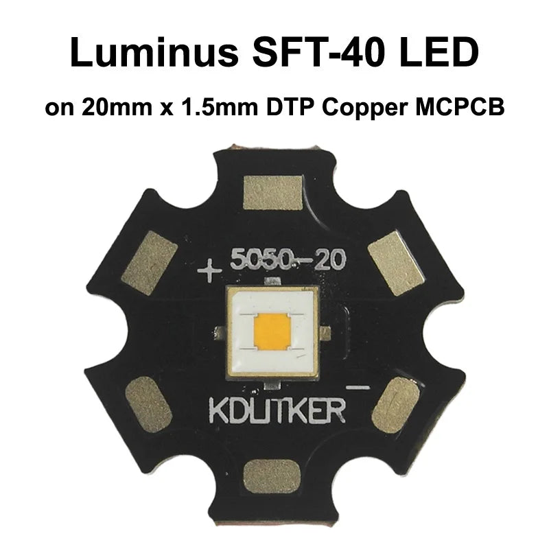 LED moderne blanc chaud 3000K CRI95 5050 16mm 20mm PCB cuivre DIY flashlight