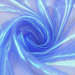 tissu organza holographique rose violet bleu clair vert clair moderne semi transparent polyester