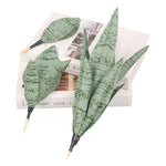 feuilles artificielles vertes rayures noires moderne décoration intérieure adhésif extérieur ornement vert plastique unique