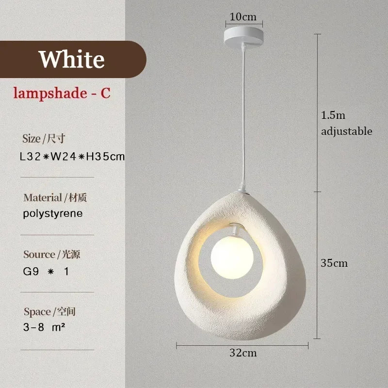 suspension lumineuse moderne gris texturé ampoule câble suspendu scandinave chambre salon decoration