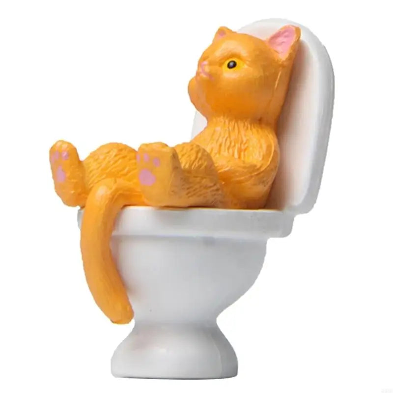 figurine chat orange gris blanc peluche yeux jaunes decoratif cartoon ornement maison noel animal