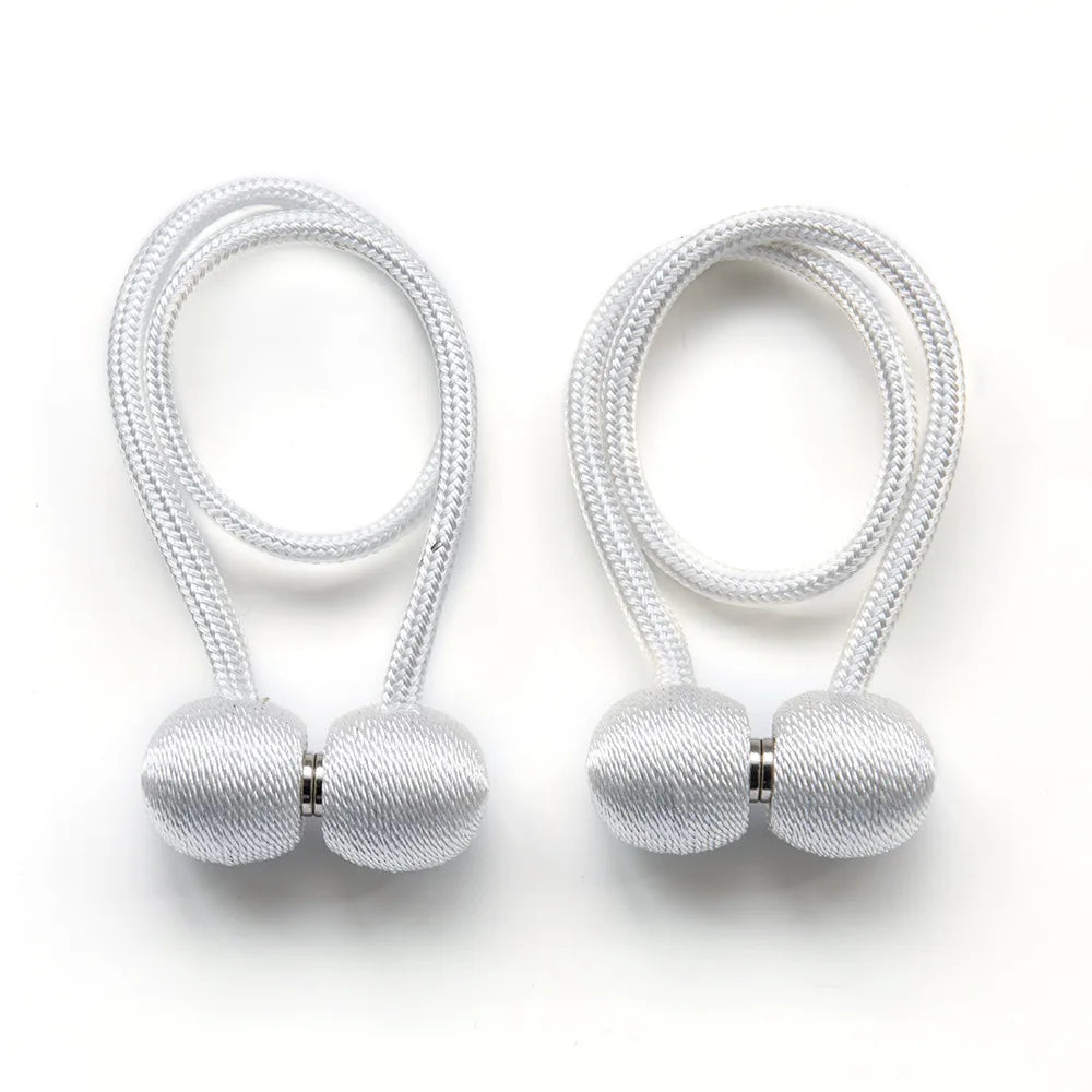 boucles rideaux moderne aimant puissant tissé opacité bleu rose marron attachement chambre salon cuisine