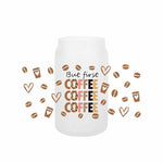 autocollants transfert motif coeurs boissons cartoon transparent opaques tasses croissants glaces bouteille verre couvercle