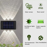 applique murale solaire noire 10 led lumière blanche moderne auto installationextérieur
