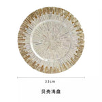assiettes mosaïque coquillages noir blanc gris moderne artisanal exposant décoration maison