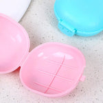 boîte savon moderne plastique rose bleu blanc violet clip portable salle bains
