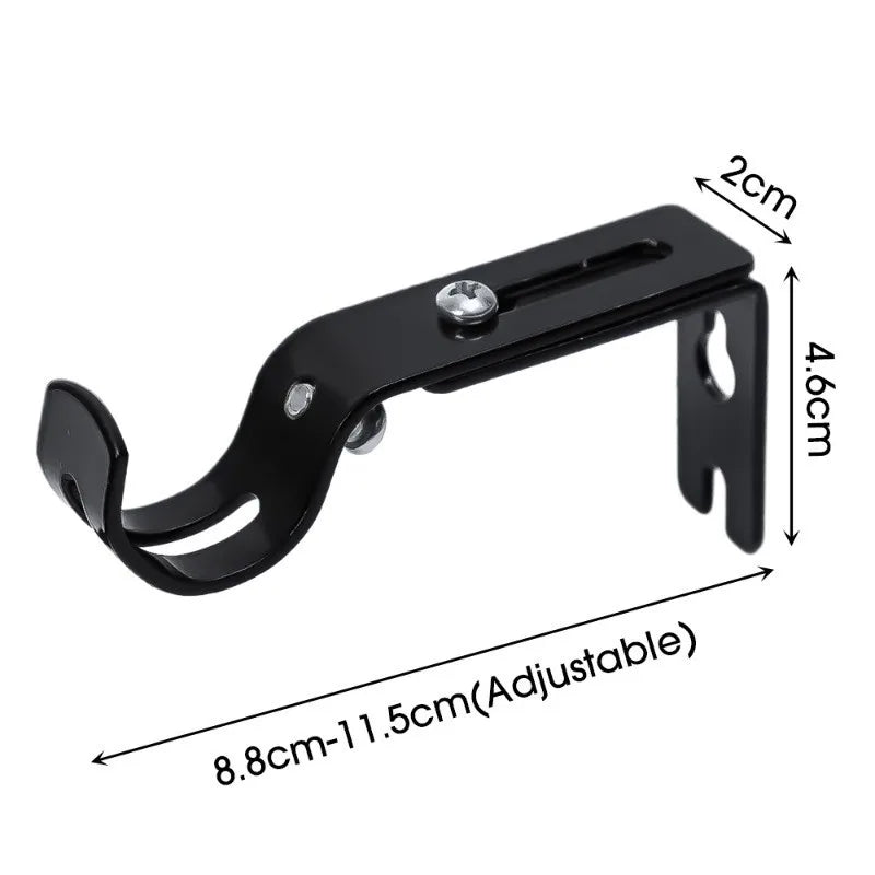 support rideau noir vis fixe moderne quincaillerie decoration fenetre adjustable outils muriaux