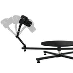support rotatif photo plateau tournant videokit diffuseur moderne noir vis trépied caméra