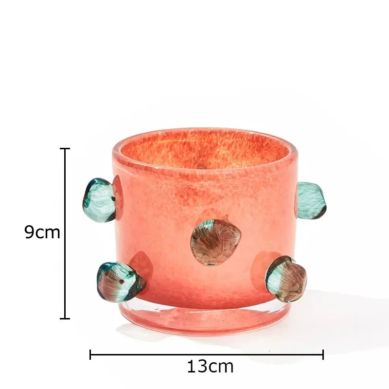 vases verre texturé fleurs bougeoir orange citron bougie tableaux modernes